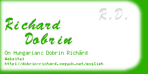 richard dobrin business card