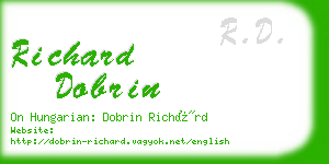 richard dobrin business card